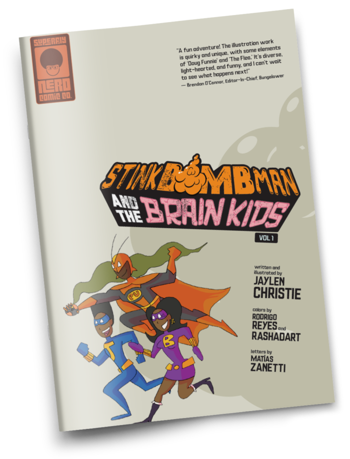 Stink Bomb Man and The Brain Kids book cover
